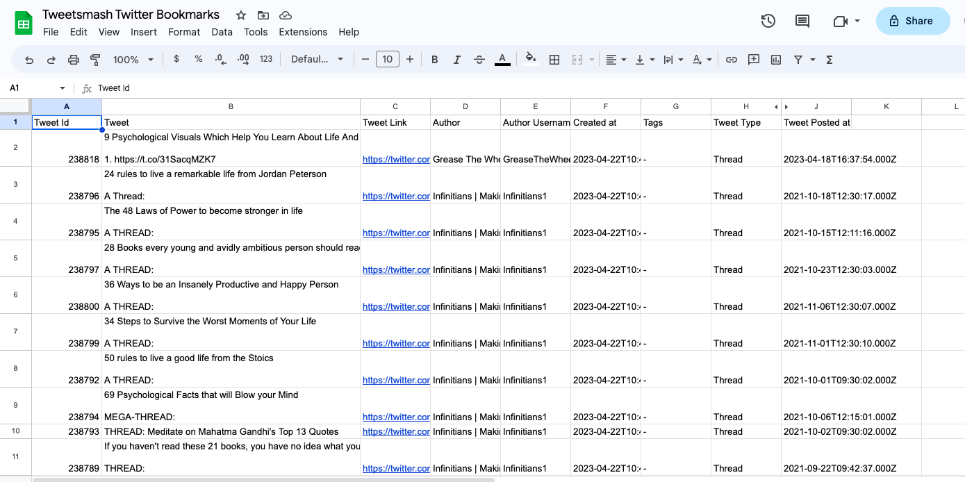 export-twitter-bookmarks-to-google-sheets